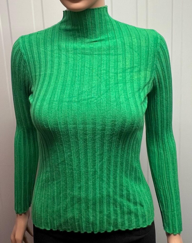 green sweater