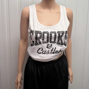 crooks & castles female sleeveless sports top & shorts set