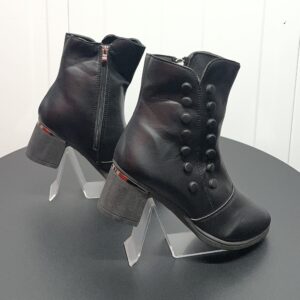 black female boots with block heels