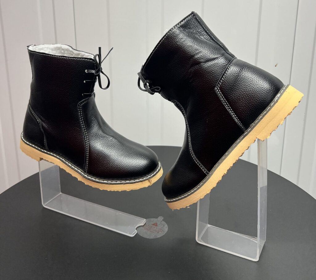 women’s lightweight leather boots – soft sole & wool lined interior